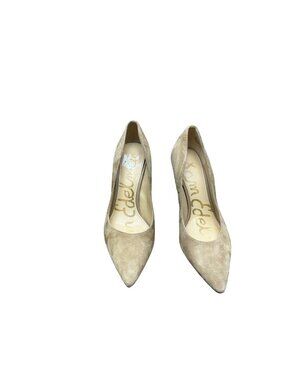 Sam Edelman Taupe Suede Pointed Toe Pumps Classic Heels Women’s Size 7